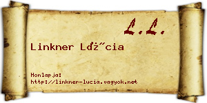 Linkner Lúcia névjegykártya